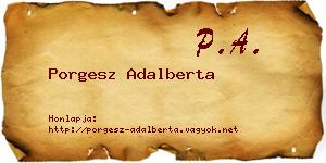 Porgesz Adalberta névjegykártya